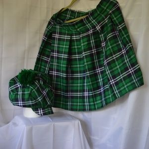 Tartan Plaid Wrap Around Kilt Jumbo Cap Costume